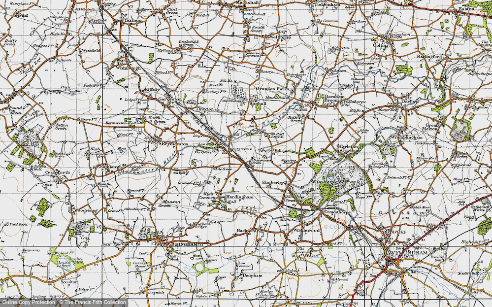 Old Map of Danemoor Green, 1946 in 1946