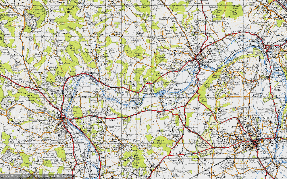 Old Map of Danesfield, 1947 in 1947