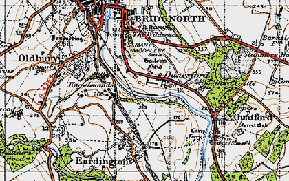 Old map of Danesford in 1946