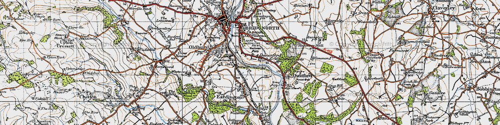 Old map of Danesford in 1946