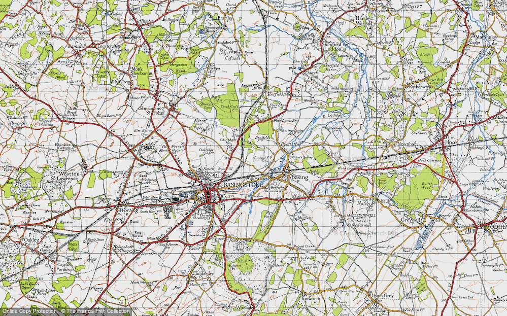 Old Map of Daneshill, 1945 in 1945