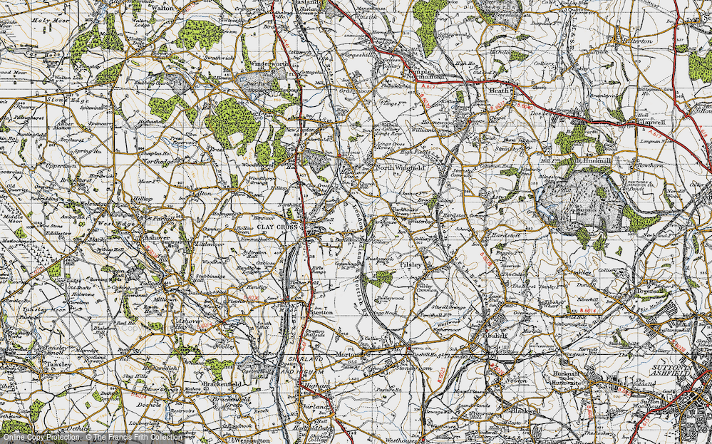 Old Map of Danesmoor, 1947 in 1947