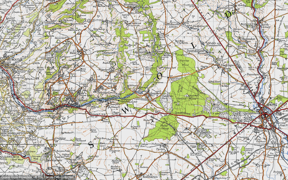 Old Map of Daneway, 1947 in 1947