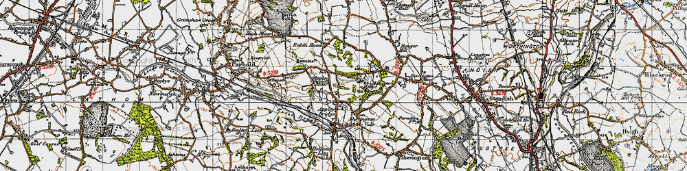 Old map of Dangerous Corner in 1947