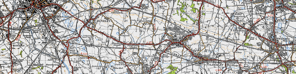 Old map of Dangerous Corner in 1947