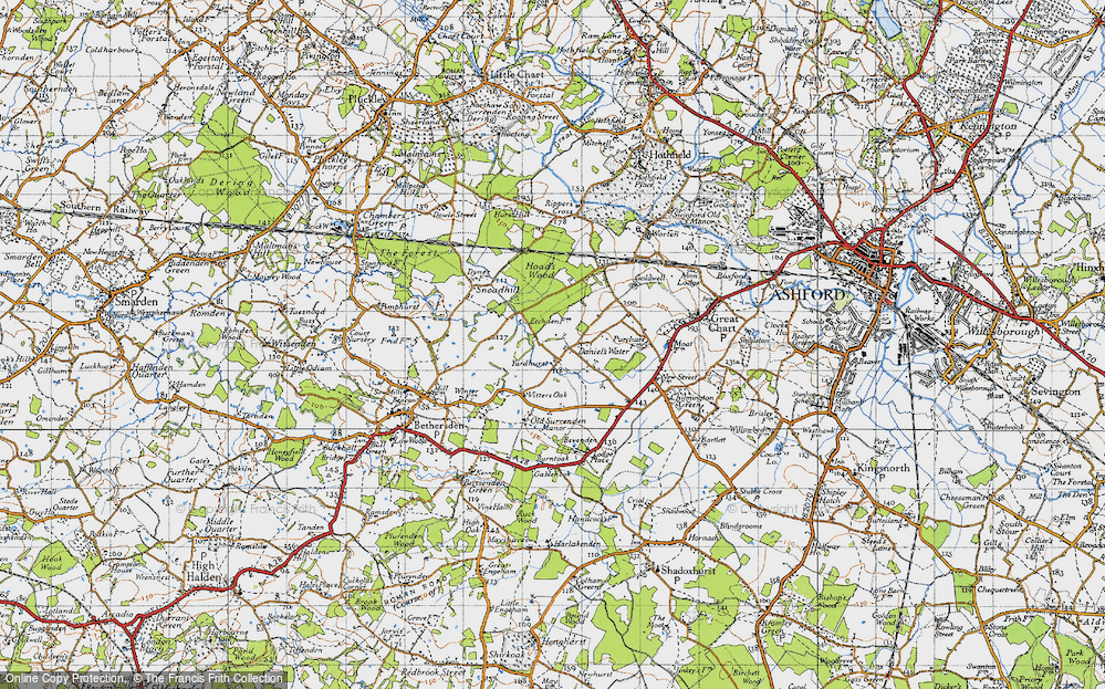 Old Map of Daniel's Water, 1940 in 1940