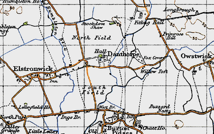 Old map of Danthorpe in 1947