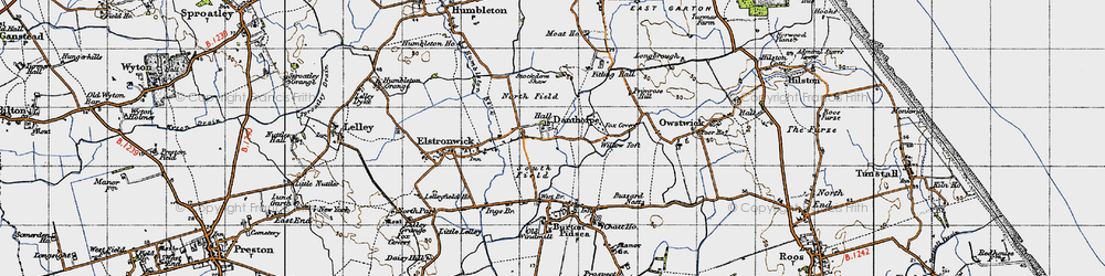 Old map of Danthorpe in 1947