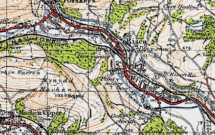 Old map of Danygraig in 1947
