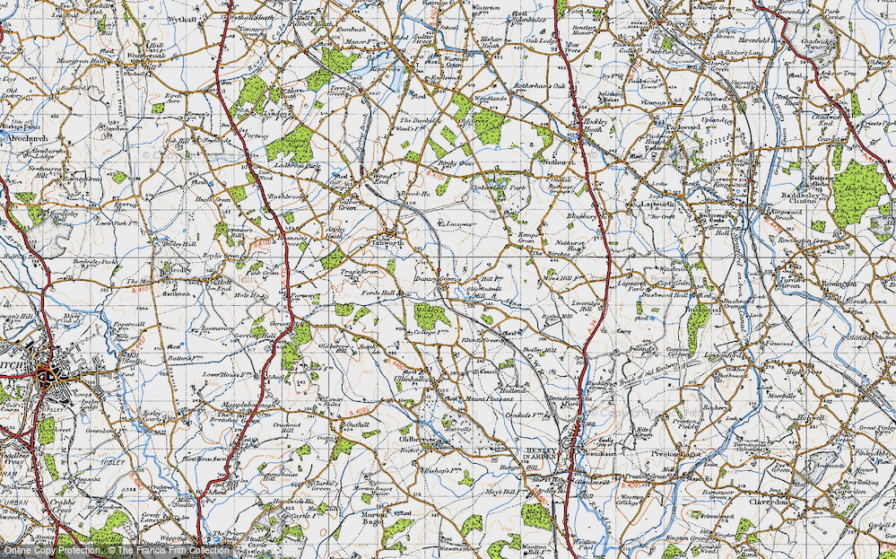 Old Map of Danzey Green, 1947 in 1947