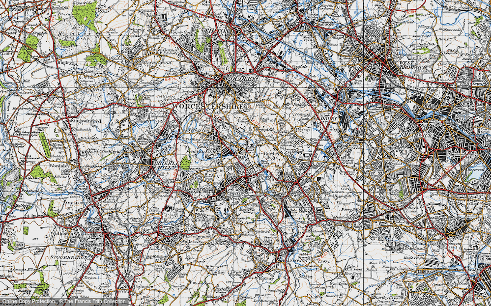 Old Map of Darby End, 1946 in 1946