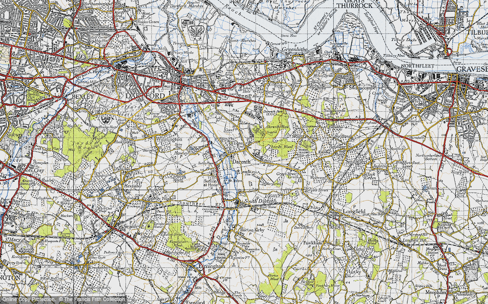 Old Map of Darenth, 1946 in 1946