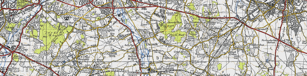 Old map of Darenth in 1946
