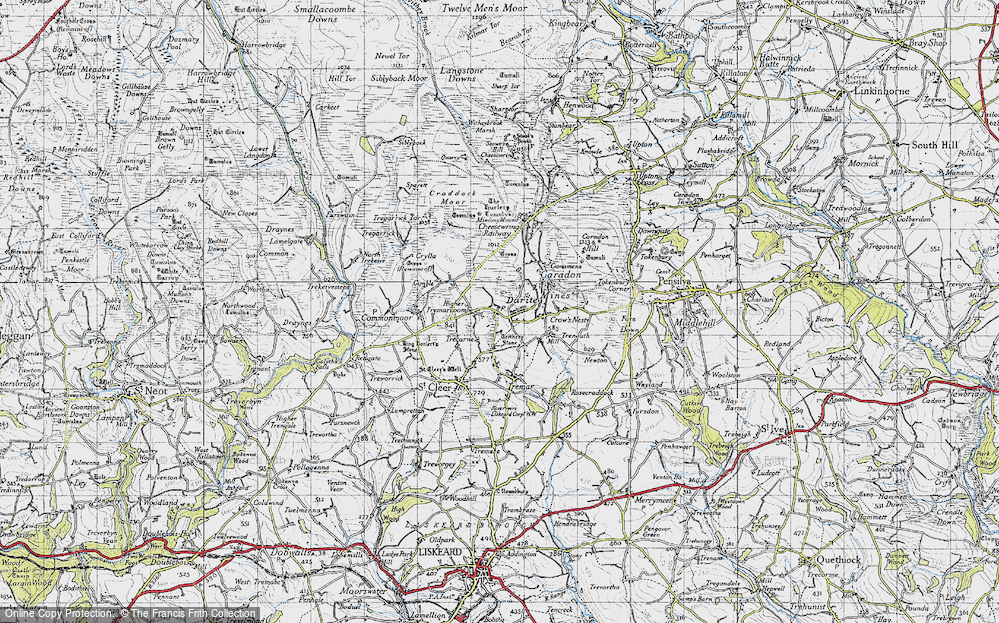 Old Map of Darite, 1946 in 1946