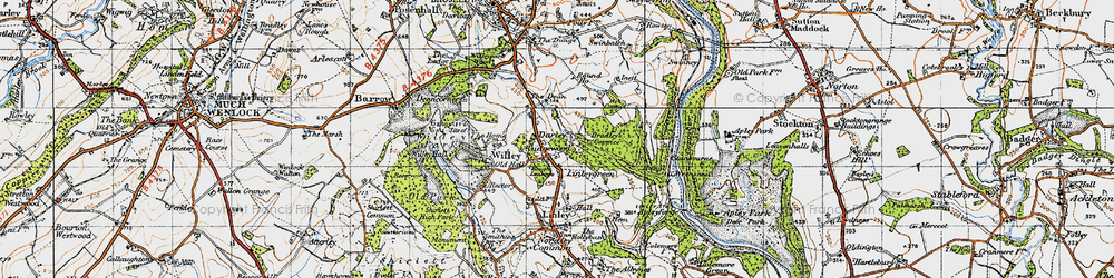 Old map of Ash Coppice in 1947