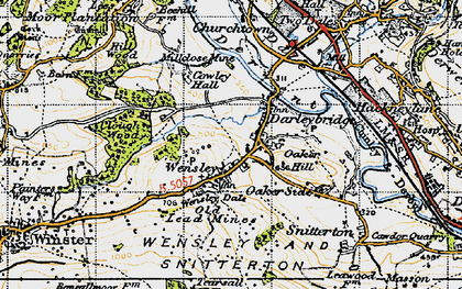 Old map of Darley Bridge in 1947