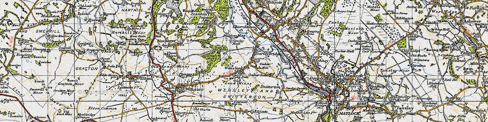 Old map of Darley Bridge in 1947