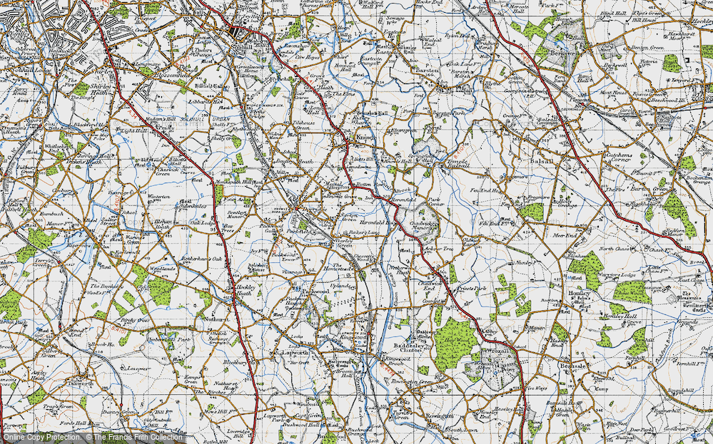 Old Map of Darley Green, 1947 in 1947