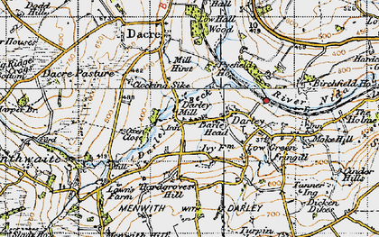 Old map of Darley Head in 1947