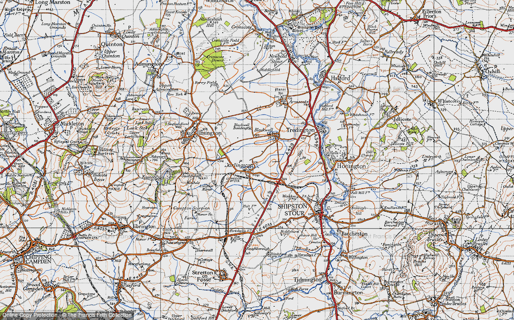 Old Map of Darlingscott, 1946 in 1946