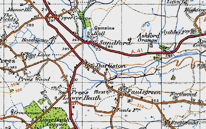 Old map of Darliston in 1947