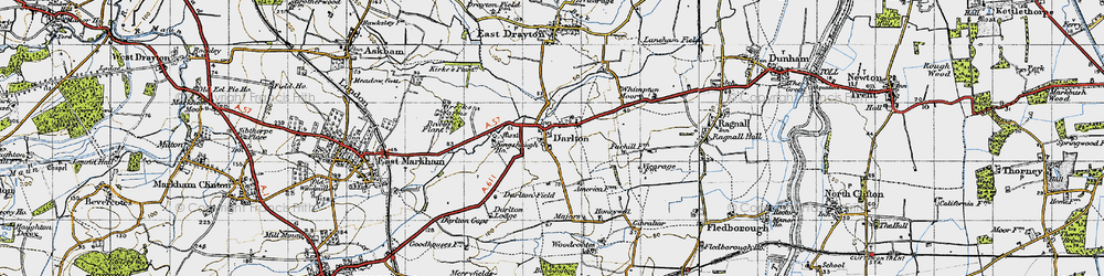 Old map of Darlton in 1947