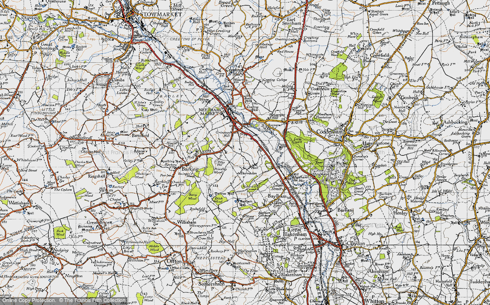 Old Map of Darmsden, 1946 in 1946