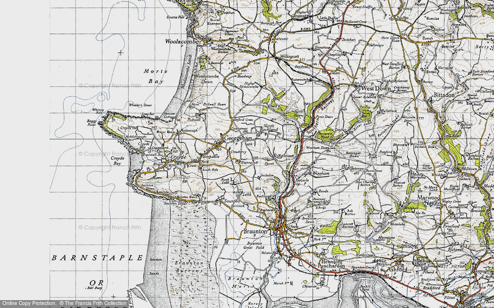 Old Map of Darracott, 1946 in 1946