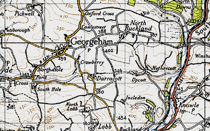 Old map of Darracott in 1946