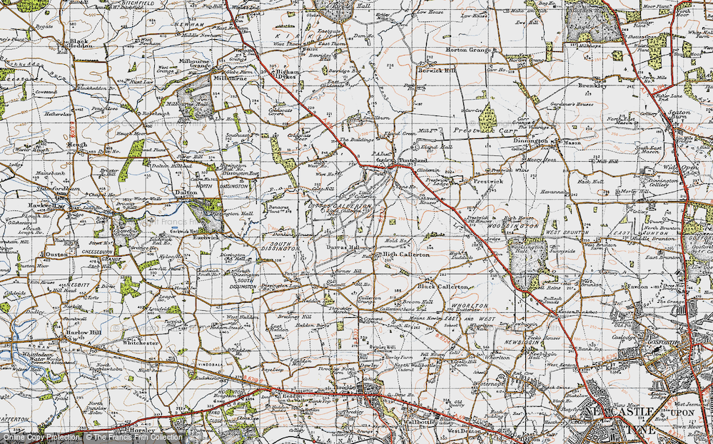 Old Map of Darras Hall, 1947 in 1947