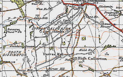 Old map of Darras Hall in 1947