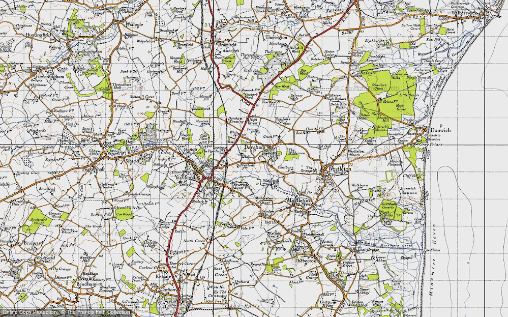 Old Map of Darsham, 1946 in 1946