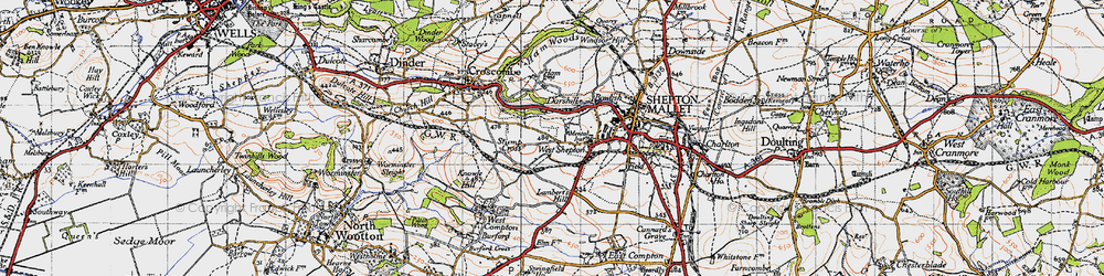 Old map of Darshill in 1946