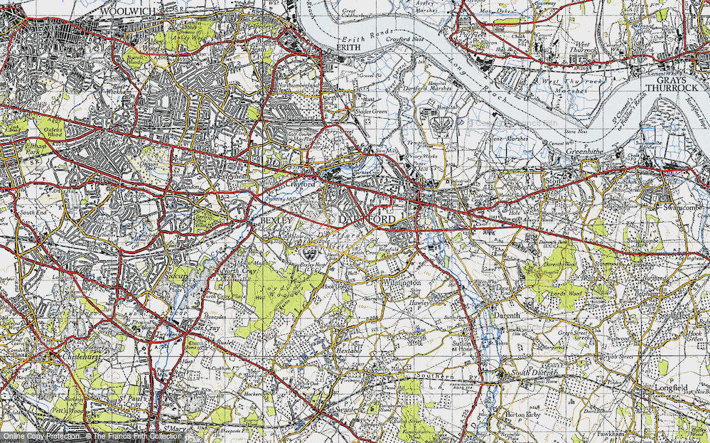 Old Map of Dartford, 1946 in 1946