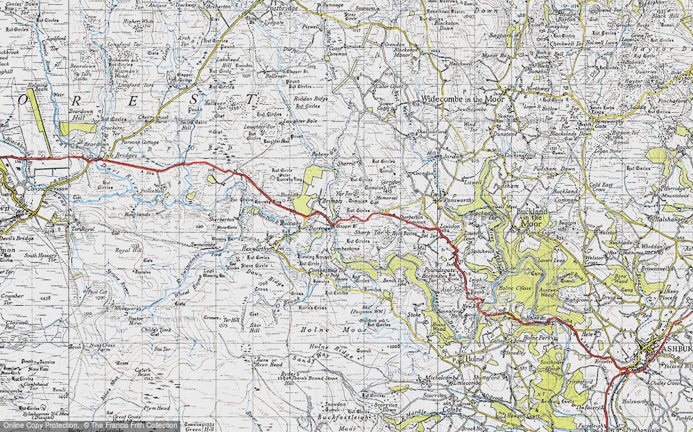 Old Map of Dartmeet, 1946 in 1946