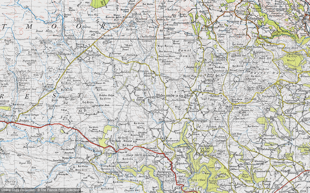 Old Map of Dartmoor Expedition Centre, 1946 in 1946