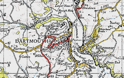 Old map of Britannia RN College in 1946