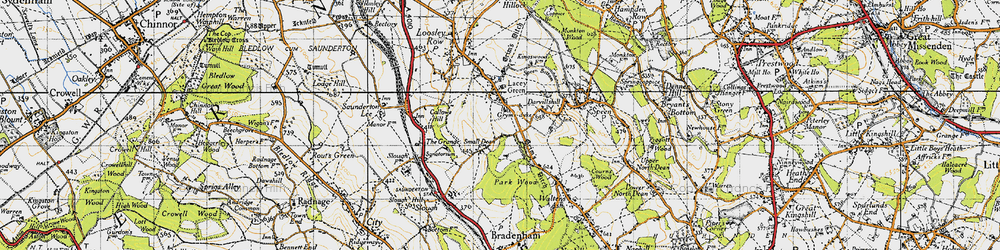 Old map of Darvillshill in 1947