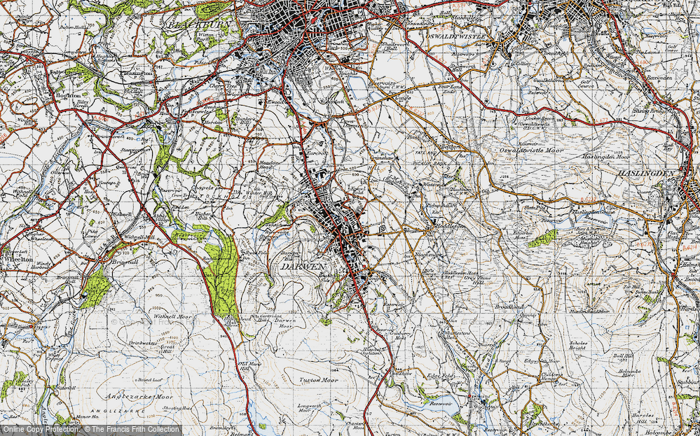Old Map of Darwen, 1947 in 1947