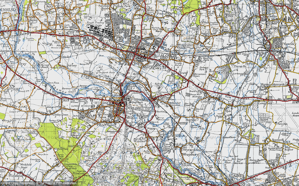 Old Map of Datchet, 1945 in 1945