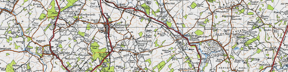 Old map of Datchworth in 1946