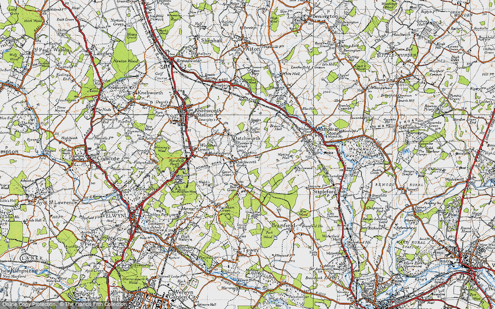 Old Map of Datchworth Green, 1946 in 1946