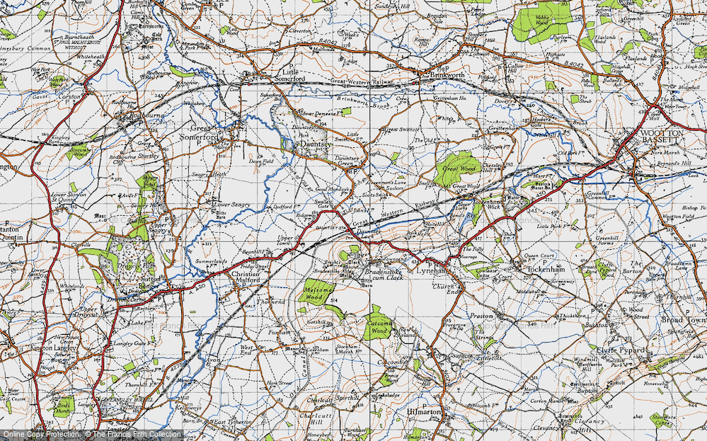 Old Map of Dauntsey Lock, 1947 in 1947