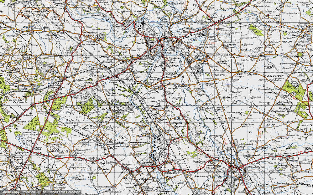 Old Map of Davenham, 1947 in 1947