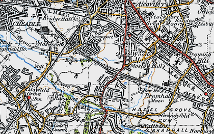 Old map of Davenport in 1947
