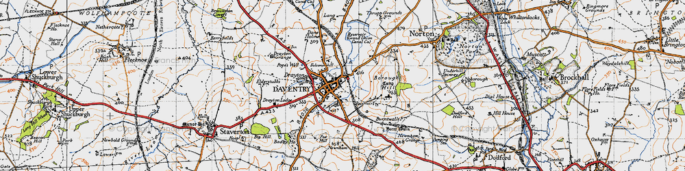 Old map of Daventry in 1946