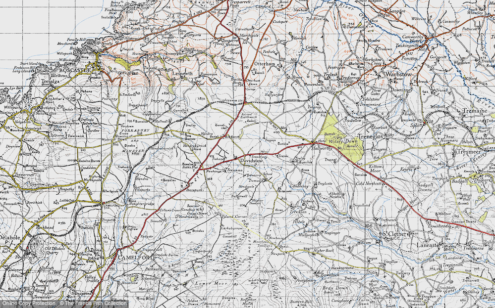 Old Map of Davidstow, 1946 in 1946
