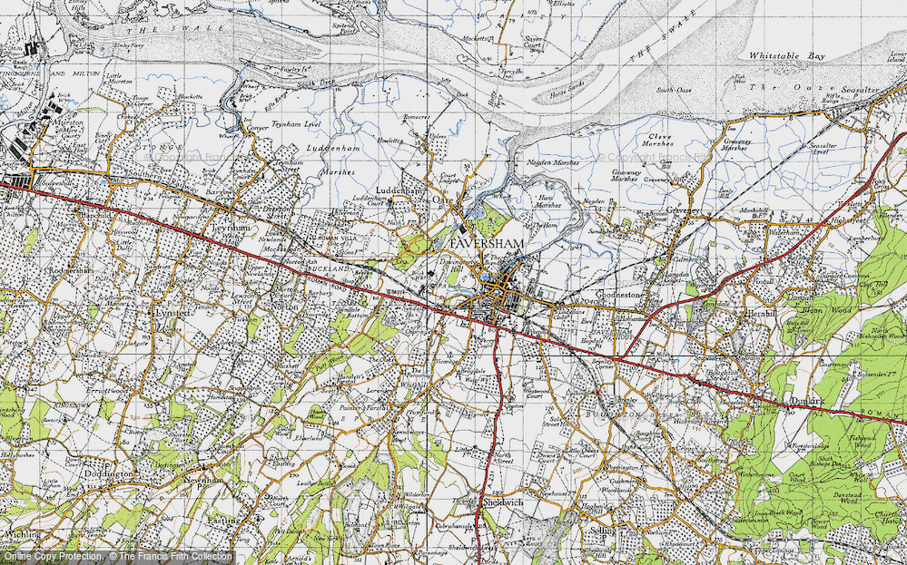 Old Map of Davington, 1946 in 1946
