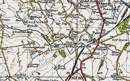 Old map of Daw Cross in 1947