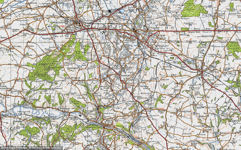 Old Map of Dawley, 1947 in 1947